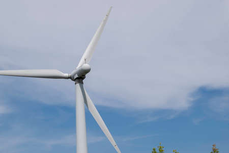 Wind turbine general view outside in the countryside