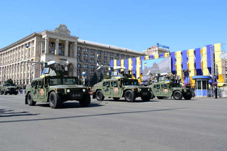 Kyiv, Ukraine - August 24, 2018: Military parade for the Independence Day of Ukraineのeditorial素材