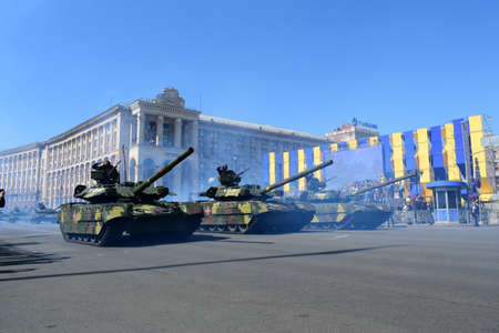 Kyiv, Ukraine - August 24, 2018: Military parade for the Independence Day of Ukraineのeditorial素材
