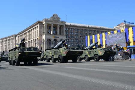 Kyiv, Ukraine - August 24, 2018: Military parade for the Independence Day of Ukraineのeditorial素材