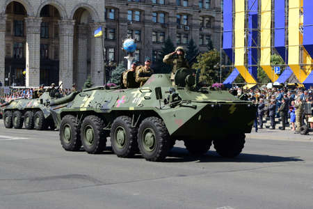 Kyiv, Ukraine - August 24, 2018: Military parade for the Independence Day of Ukraineのeditorial素材