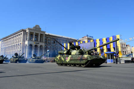 Kyiv, Ukraine - August 24, 2018: Military parade for the Independence Day of Ukraineのeditorial素材