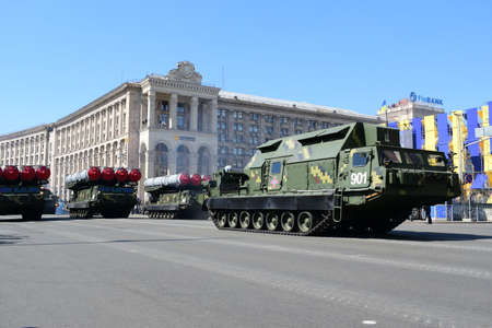 Kyiv, Ukraine - August 24, 2018: Military parade for the Independence Day of Ukraineのeditorial素材