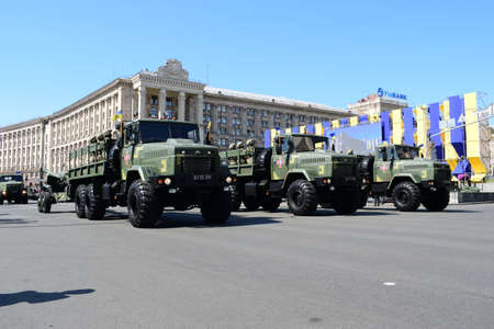 Kyiv, Ukraine - August 24, 2018: Military parade for the Independence Day of Ukraineのeditorial素材