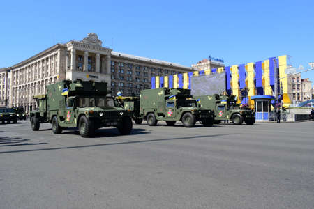 Kyiv, Ukraine - August 24, 2018: Military parade for the Independence Day of Ukraineのeditorial素材