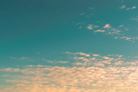 Beautiful sky with a little clouds on sunset