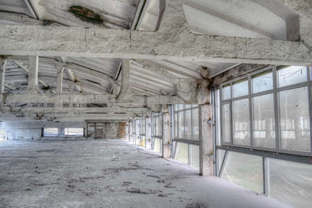 Abandoned industrial building during the reconstruction works interiorの写真素材