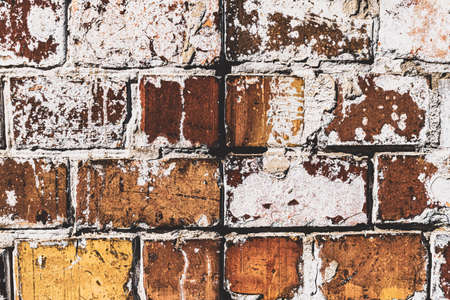 Brick wall texture background with grunge colorsの写真素材