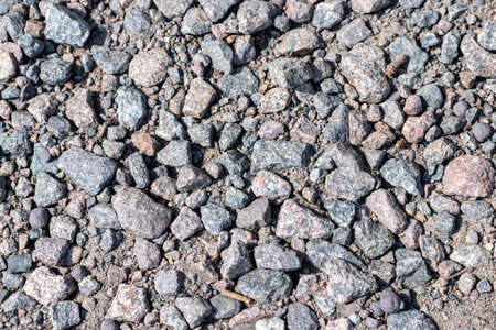 Gravel road macro closeup textureの写真素材