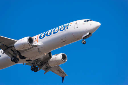 Boryspil, Ukraine - March 10, 2021: Flydubai Boeing 737-8KNのeditorial素材