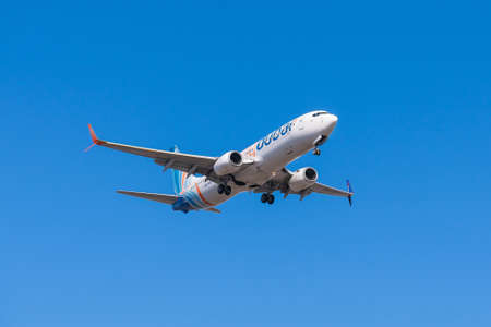 Boryspil, Ukraine - March 10, 2021: Flydubai Boeing 737-8KNのeditorial素材