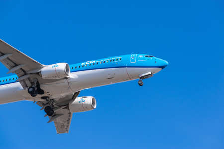 Boryspil, Ukraine - March 10, 2021: KLM Boeing 737 NGのeditorial素材