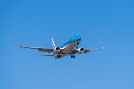 Boryspil, Ukraine - March 10, 2021: KLM Boeing 737 NGのeditorial素材