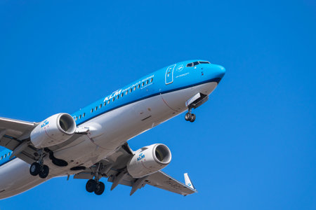Boryspil, Ukraine - March 10, 2021: KLM Boeing 737 NGのeditorial素材