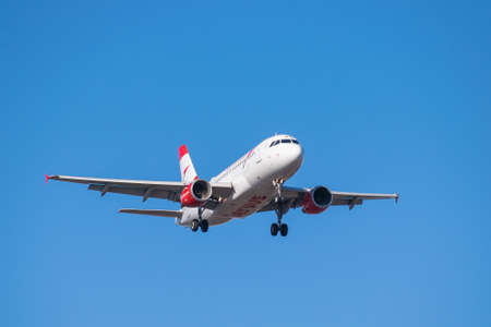 Boryspil, Ukraine - March 10, 2021: Austrian Airlines Airbus A319-112のeditorial素材