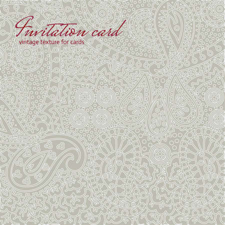 Grey vintage non seamless floral invitation card textureのイラスト素材