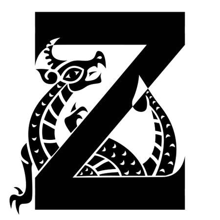 capital letter K with gargoyleのイラスト素材