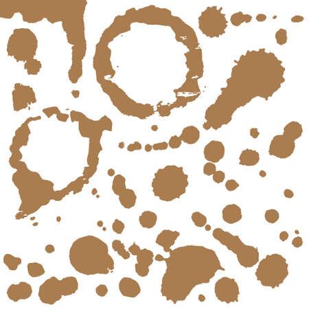 Set of 12 tea and coffee spots patternsのイラスト素材