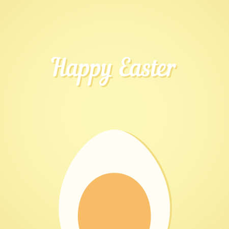 Vector Easter egg yellow card background