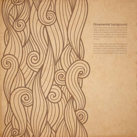 Vector waves ornate background with copy spaceのイラスト素材