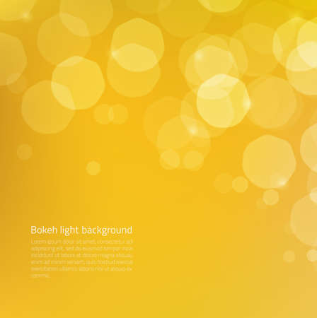 Abstract background with yellow gold glow bokeh - glowing particles on edges are hidden under clipping maskのイラスト素材