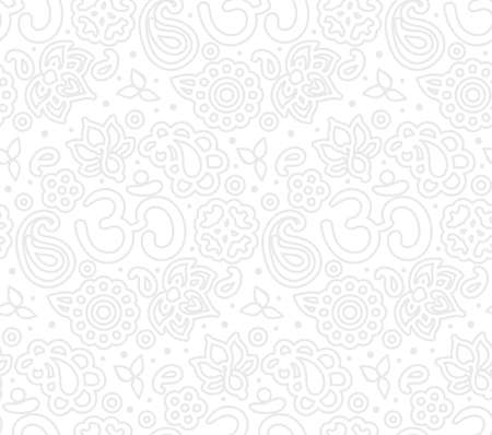 Vector seamless boho paisley texture for cards, fabric and design - yoga and zen decoration themeのイラスト素材