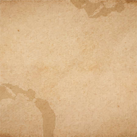 Vintage old paper texture background, scrapbooking craft page as vector illustration, parchment with coffee cup stainsのイラスト素材