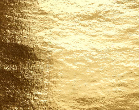 Vector golden foil background template for cards, hand drawn backdrop.のイラスト素材