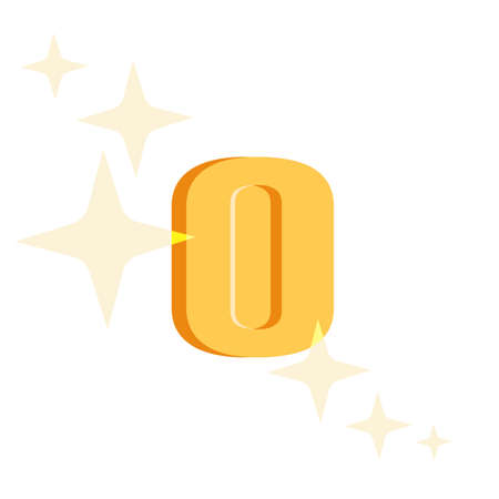 Vector illustration of crypto-currency or retro game coin isolated on whiteのイラスト素材