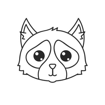 illustration of cat in korean and japanese style - snowshoe breed mascot design as a cute portrait.のイラスト素材