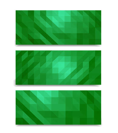 Low poly banners set polygonal tags design advertising mock up copy space cards with shadowのイラスト素材