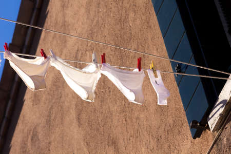 drying underwear and sock.のeditorial素材