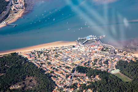 marsh and Atlantic ocean viewsの写真素材