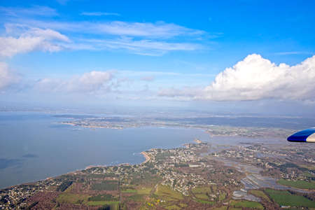 aerial view atlantic franceの写真素材