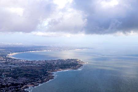 aerial view atlantic franceの写真素材