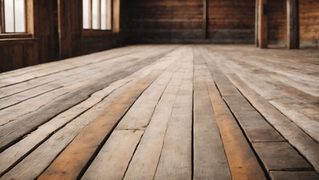 Wooden background, rustic cottage. Minimal abstract natural background concept. Flat lay, top view. With copy space.の素材