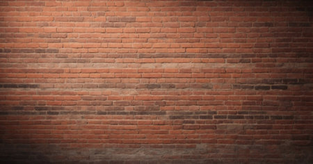 A classic brick wall texture background, providing a rustic and urban backdrop for signs or text. With copy space.の素材