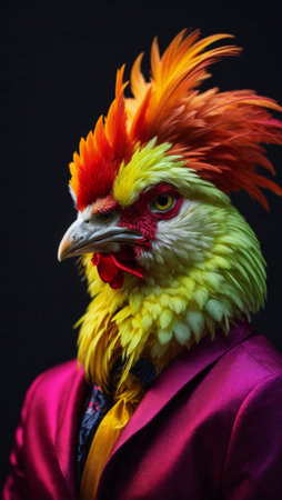 Anthropomorphic animal in a suit. Animal protection and rescue idea and concept. Copy space.の素材