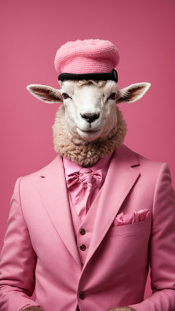 Anthropomorphic animal in a suit. Animal protection and rescue idea and concept. Copy space.の素材