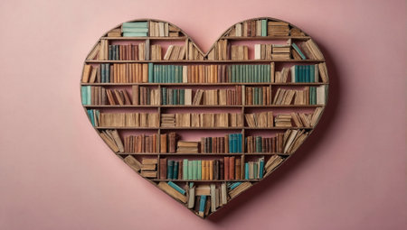 Love story books with roses. Minimal abstract reading and learning concept. Love for literature idea. Copy space,の素材