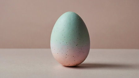 Easter eggs background. Minimal abstract holidays concept. With copy space.の素材