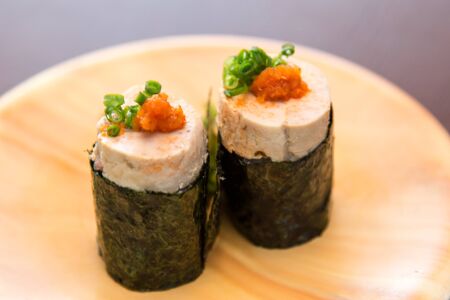 Very healthy and delicious Japanese food sushiの写真素材