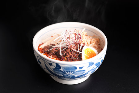 Chinese cuisine, spicy dandan noodles arranged in Japanの写真素材