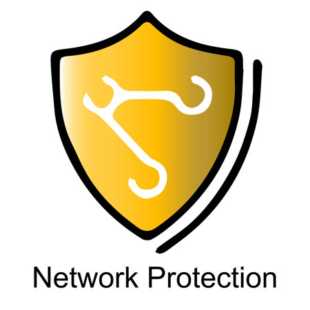 Icon Network Protection Vector Illustrationのイラスト素材