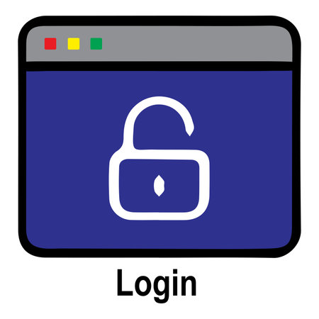 Icon Login Vector Illustrationのイラスト素材