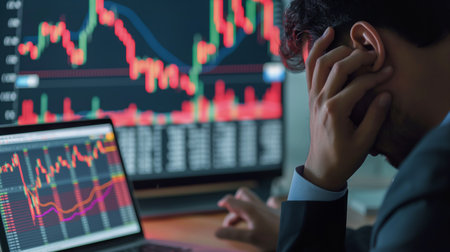 Stock market or forex trading graph and candlestick chart suitable for financial investment concept. Economy trends background for business idea and all art work design.の素材
