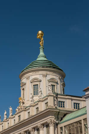 The tower of the town hall in Potsdam at daylightのeditorial素材