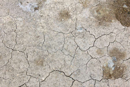 Surface of cracked ground for texture background. Soil drought cracked in the geothermal area Hverir near lake Myvatn, Iceland.の写真素材