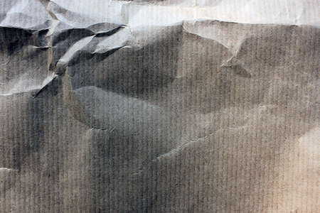 Closeup of brown wrinkled paper texture background.の写真素材
