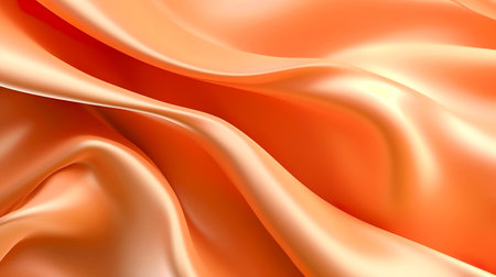 Smooth elegant orange silk or satin cloth texture. abstract background. Banner. Generated AIの素材